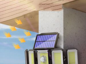 Lampada Solare a 5 pannelli per Esterno con Sensore di Movimento